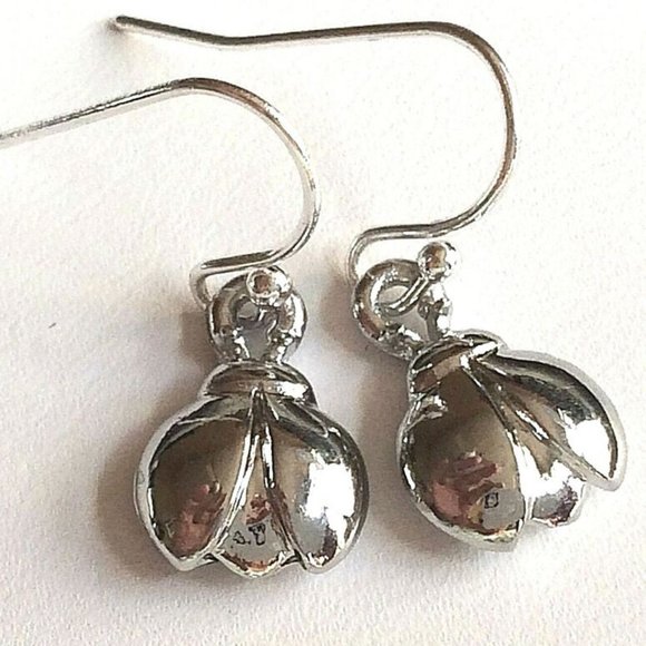 Ladybug Earrings Silver Plated Hypoallergenic Dainty Dangle Pierced Insect Bug - Picture 4 of 11